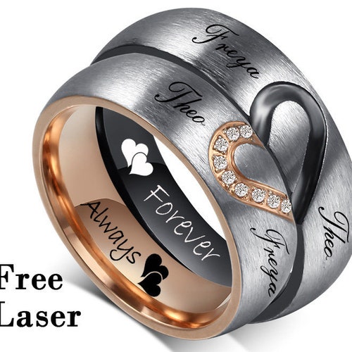 Promise Rings for Couples Matching Promise Rings Promise Etsy