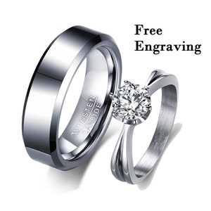 Promise ring for couple set, Promise ring for couple simple