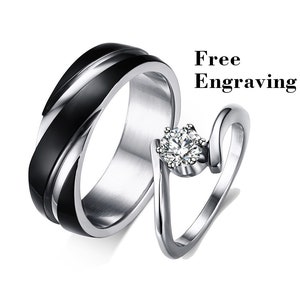 Promise rings for couples, couple rings,promise ring,matching couple rings,his and hers promise rings