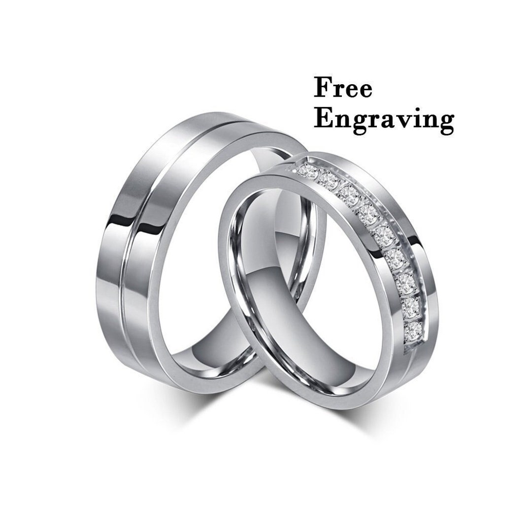 Promise Ring for Couple Set,his and Hers Ring - Etsy