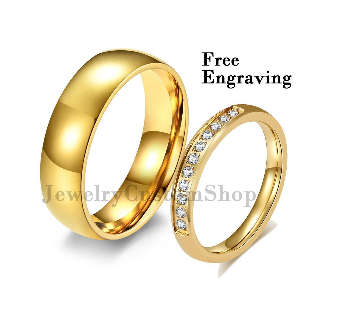 Gold Couple Rings - Etsy Denmark