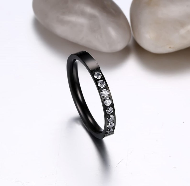 Black Promise Rings for Couples Promise Ring Couples Rings Etsy