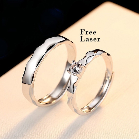 2022 Hot Sale Copper Plated Silver Crystal Couple Rings Bijoux Engagement  Wedding Finger Jewelry Valentine Gift Free Shipping - Rings - AliExpress