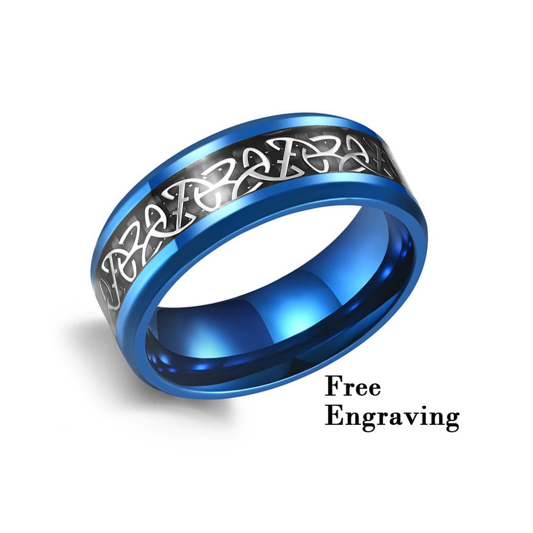 Celtic Knot Ring Men Celtic Mens Rings Etsy