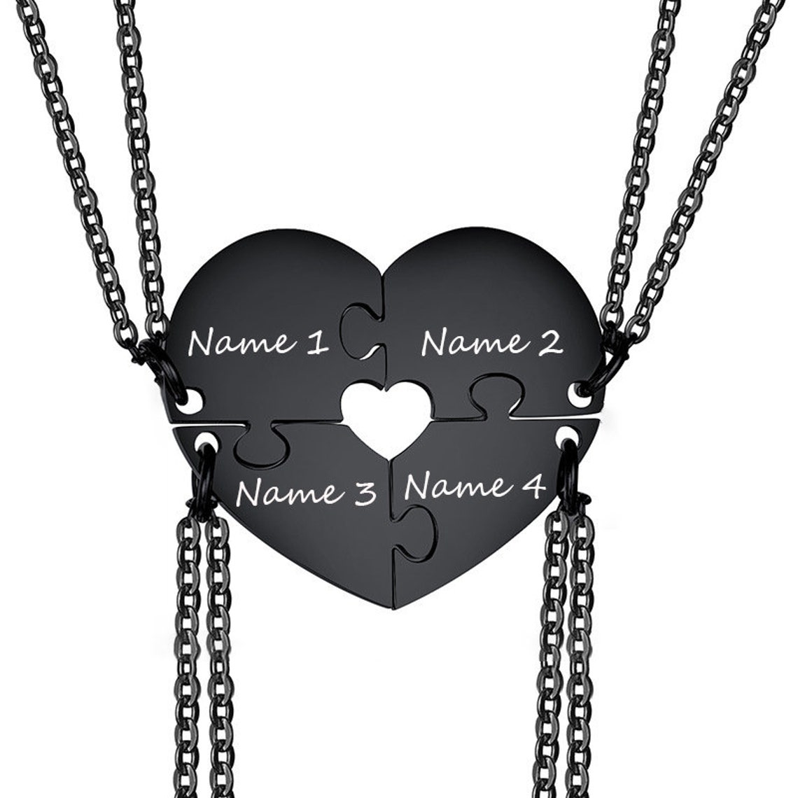 Split Necklace 4 Best Friend Necklaces for 4 People - Etsy