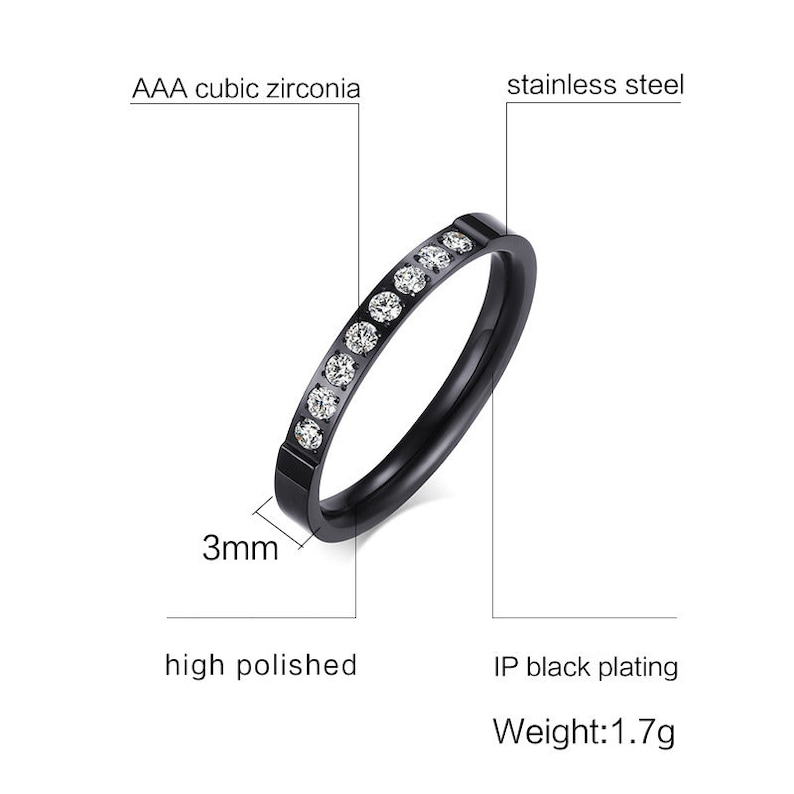 Black Promise Rings for Couples Promise Ring Couples Rings Etsy