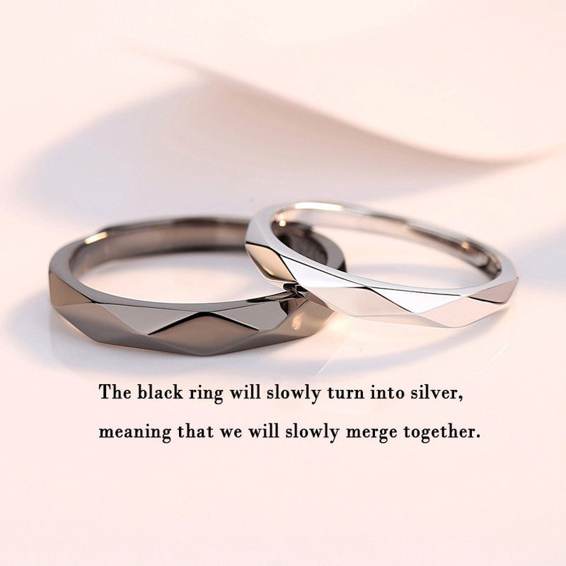 Sterling Silver Couple Rings Promise Rings for Couples - Etsy