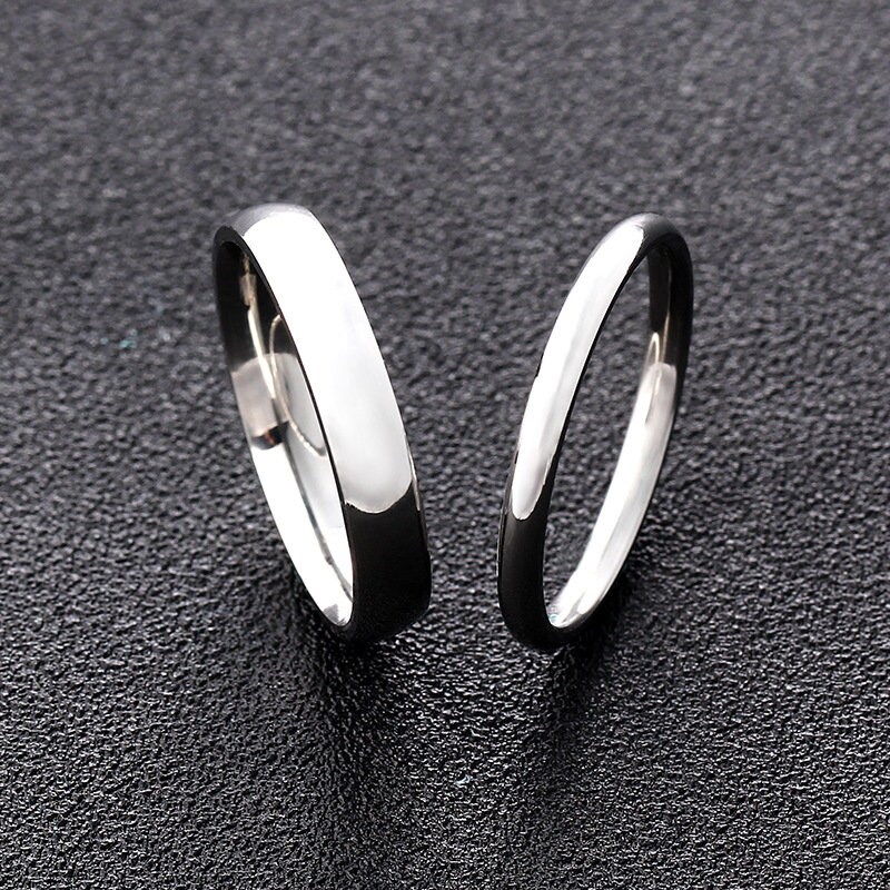 Stainless steel deals rings for couples