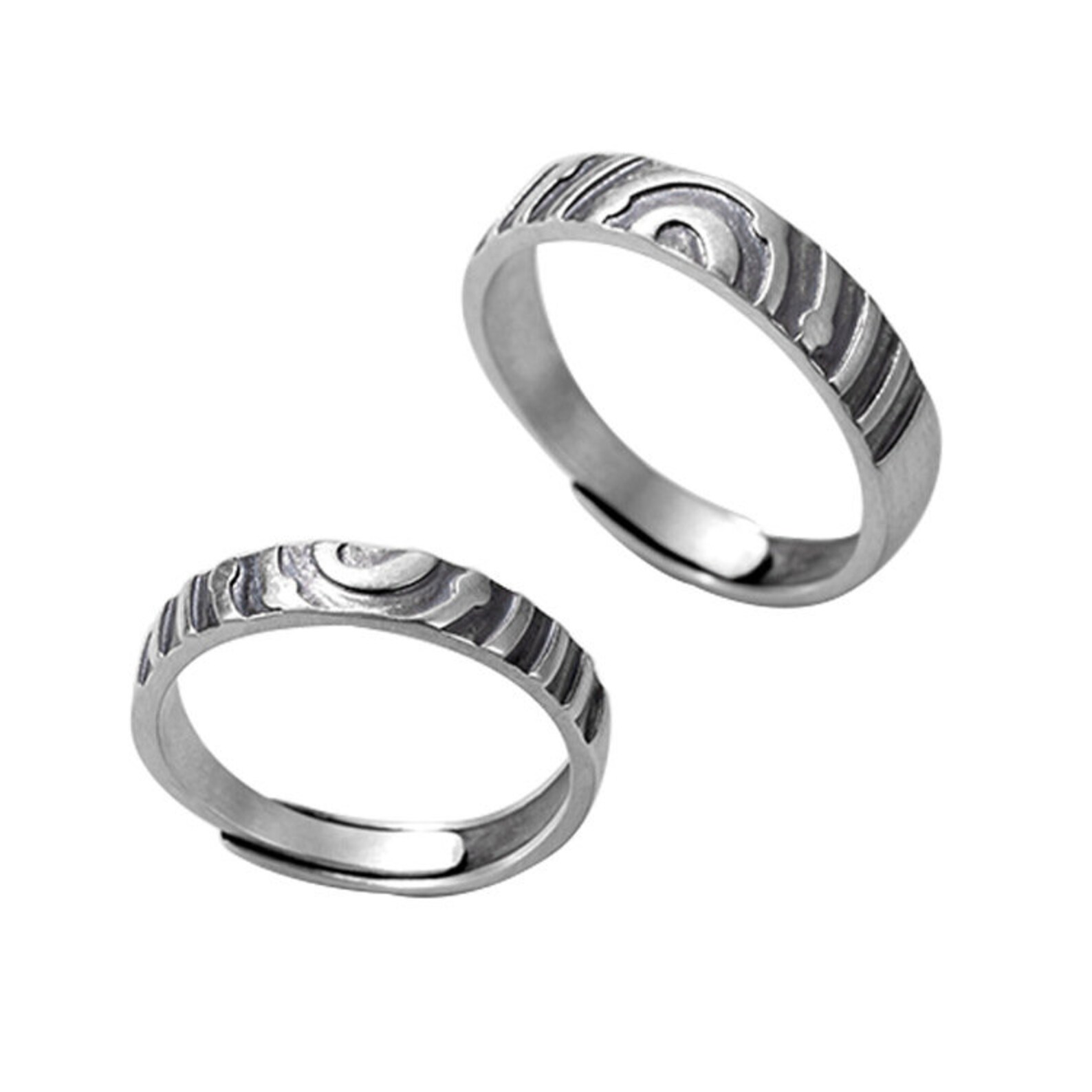 Annual Ring Thai Silver Adjustable matching Couples Ring Etsy