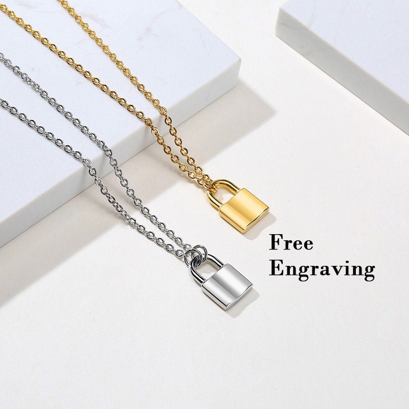 14k Gold Lock Necklace – Leandra Hill