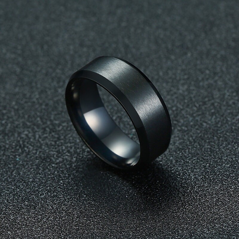 Promise Ring for Him Black Promise Ring Etsy