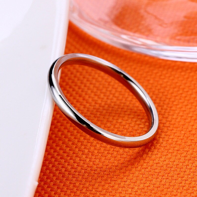 2mm/4mm Stainless Steel Engraved Couple Rings Etsy