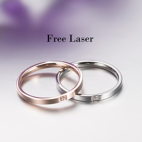 2mm Stainless steel sister rings for 2 