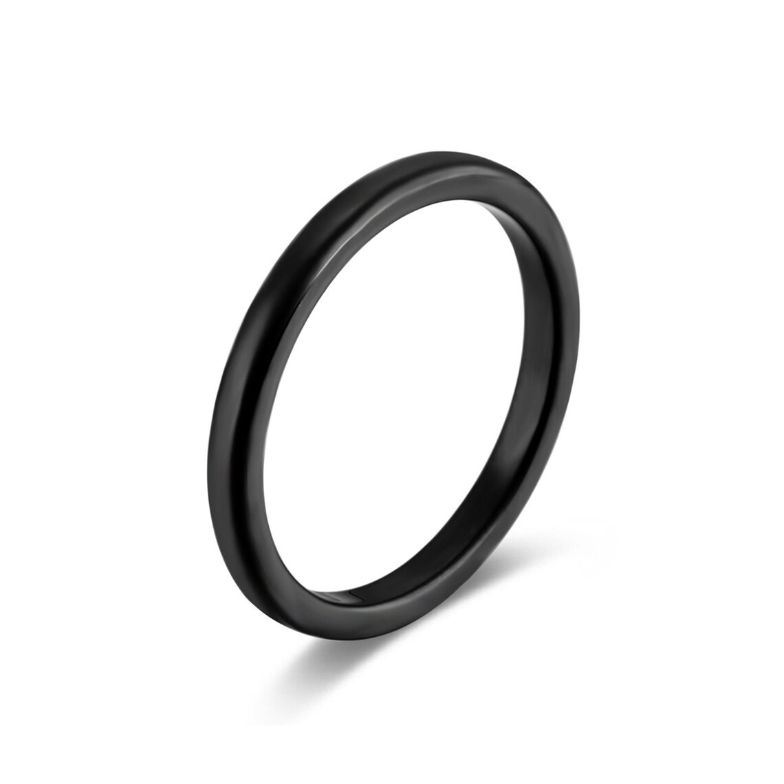 2mm Black Tungsten Ring for Womens Etsy