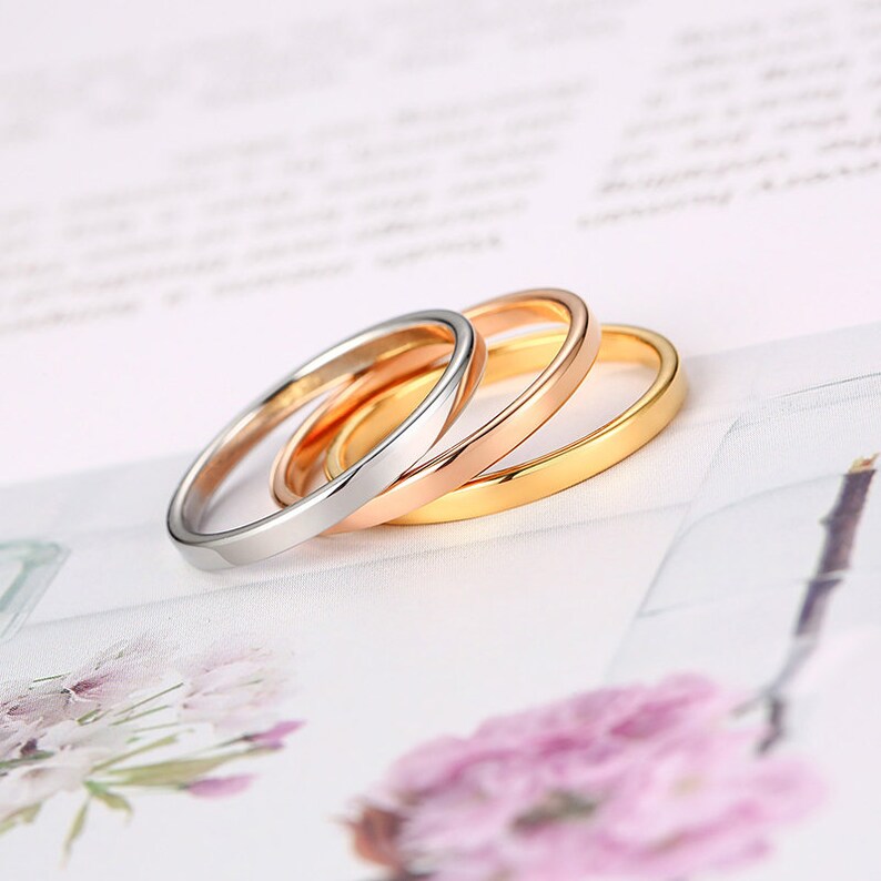2mm Stainless Steel Engraved Best Friend Rings for 3 Sister Etsy