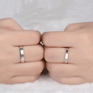 Sterling silver Couple rings,matching rings,promise rings for couples image 9