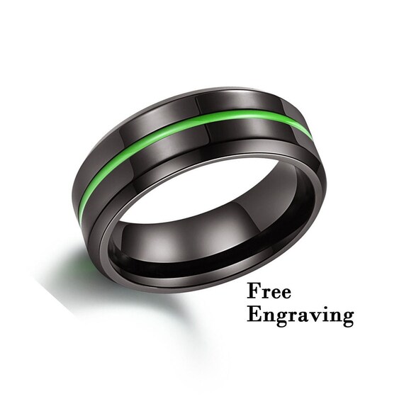stainless steel promise rings for him