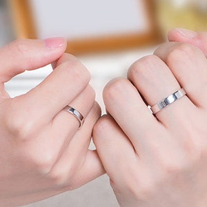 Sterling silver Couple rings,matching rings,promise rings for couples image 10