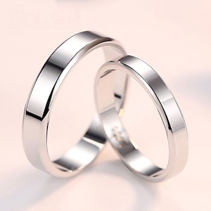 Sterling silver Couple rings,matching rings,promise rings for couples image 7