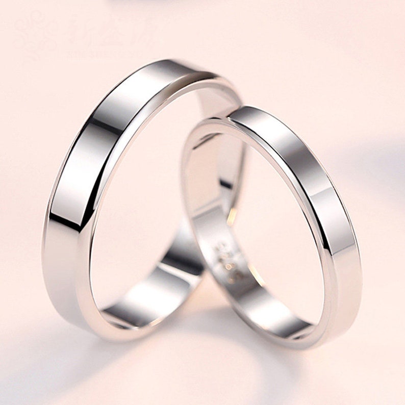 Sterling silver Couple rings,matching rings,promise rings for couples image 7