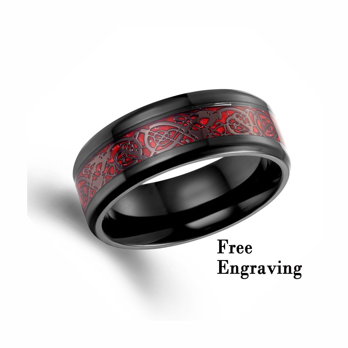 Red black ring sale