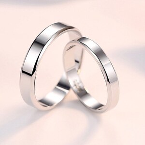 Sterling silver Couple rings,matching rings,promise rings for couples image 6