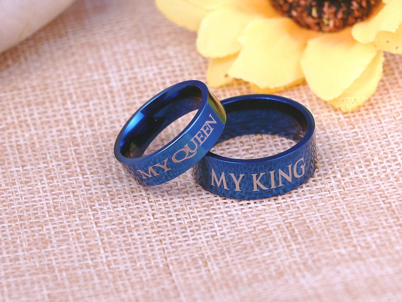 Promise Rings for Couples the King His Queen Matching Couple