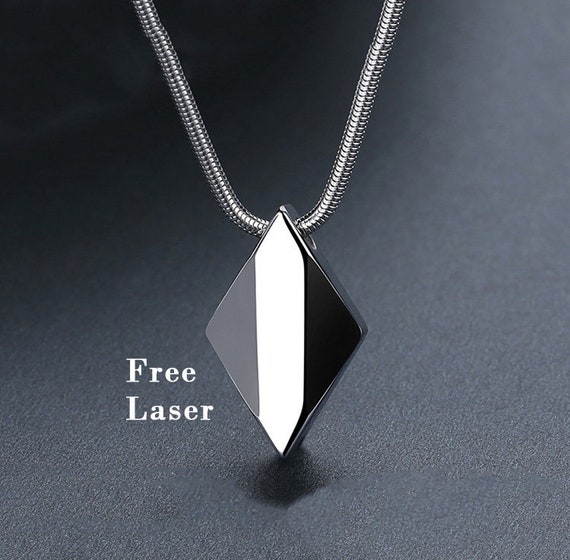 Rhombus Necklace Men Tungsten Necklace - Etsy