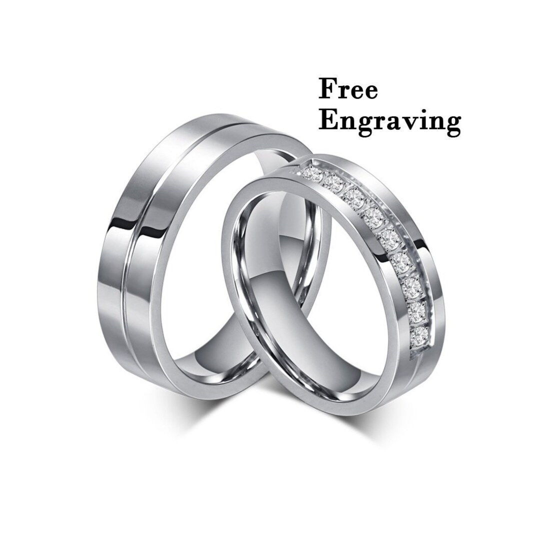Promise Rings for Couples Couple Promise Ring Set - Etsy