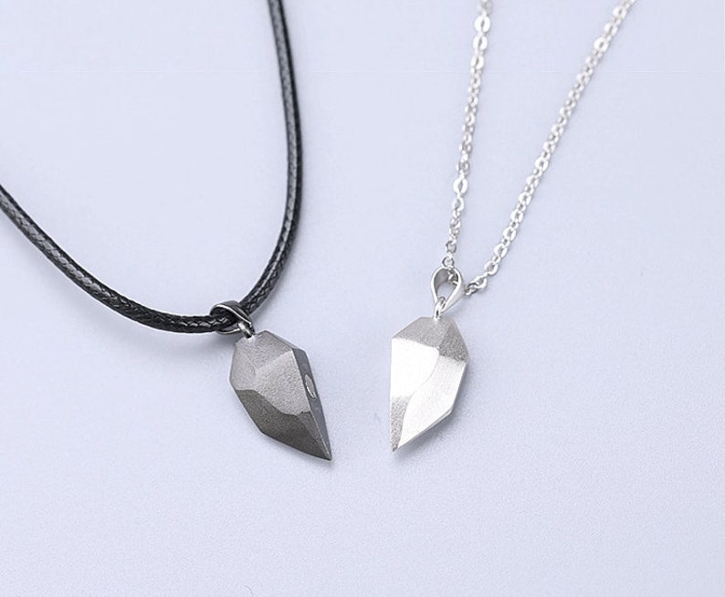 Sterling silver magnetic matching necklaces for couples image 6