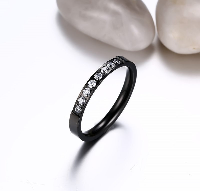 Black Promise Rings for Couples Matching Rings for Couples Etsy UK