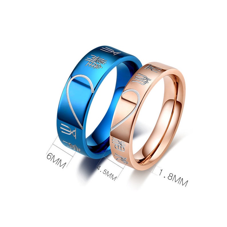 Promise rings for couples,Wedding ring sets his and her couple rings,wedding rings type 316 stainless steel