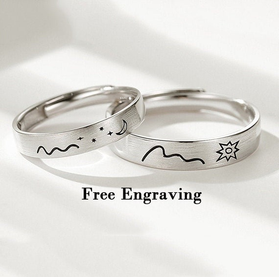 Matching couples clearance rings etsy