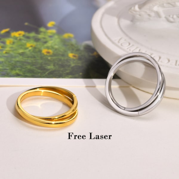 Engravable interlocking ring