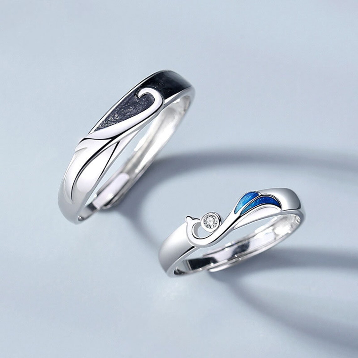 925 Sterling silver adjustable Phoenix Couple Ring Etsy