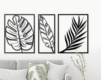 Metal Leaf Wall Art Etsy