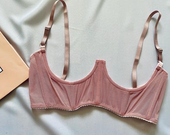 Open cupless bra for big and small breast, Shelf bra open half cup bra, Underbust corset, Sheer bra, Open cupless bra for large breast