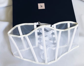 Corset belt, white corset, underbust corset, bridal corset, corset top, cupless corset, renaissance corset, custom corset, victorian corset