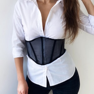 Corset belt, white corset, underbust corset, bridal corset, corset top, cupless corset, black corset, renaissance corset, custom corset