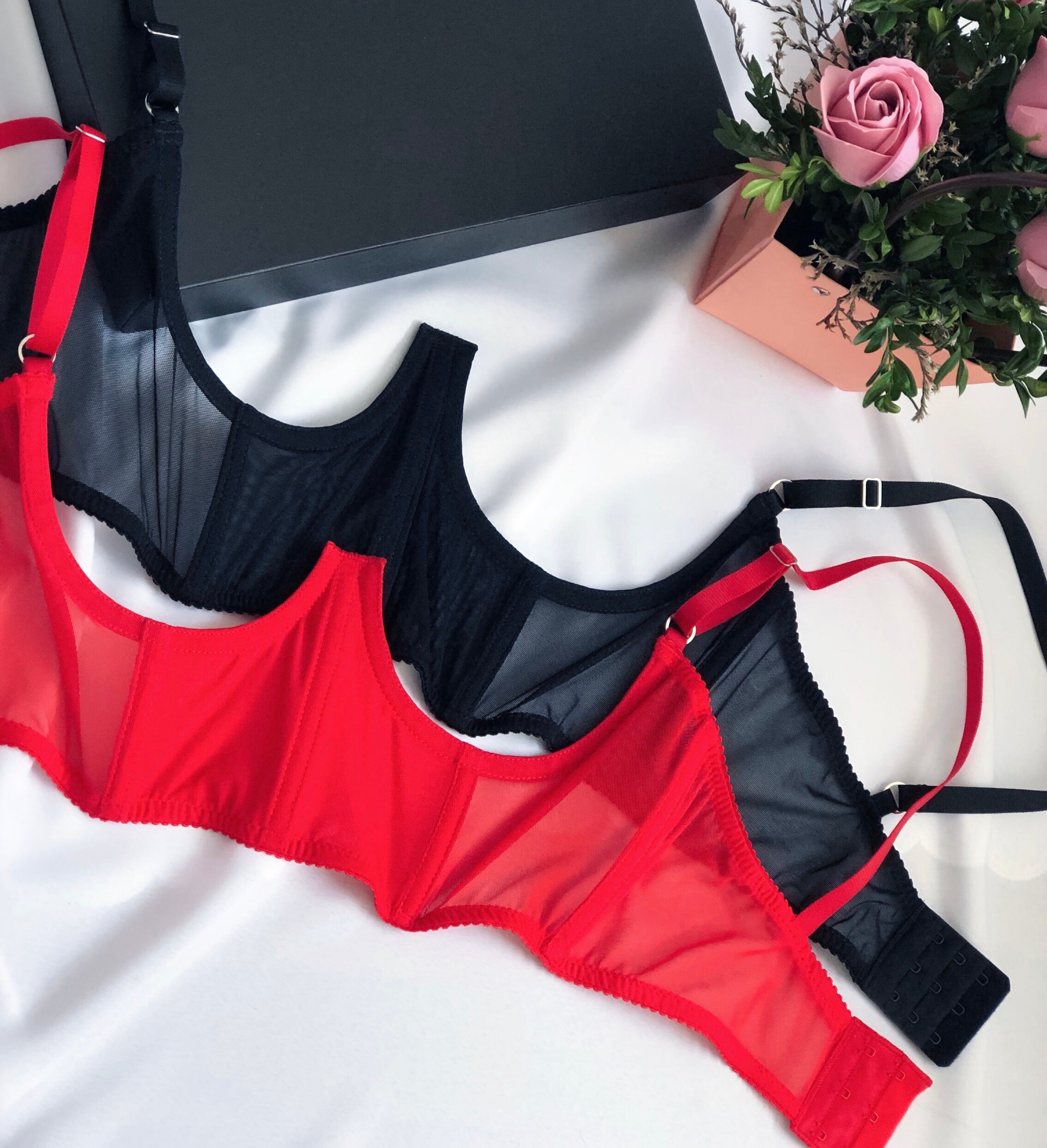 Voir à travers la lingerie corset underbust lingerie sheer | Etsy