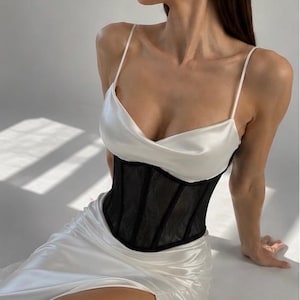 cupless corset dress Horoscopez Sagittarius Faux Leather Underbust Corset Dress