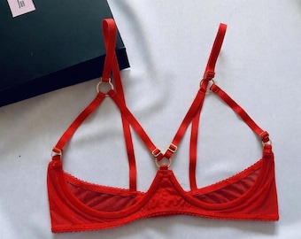 Shelf bra lingerie, Cupless bra for smal breast, Lingerie see through, Open cupless bra