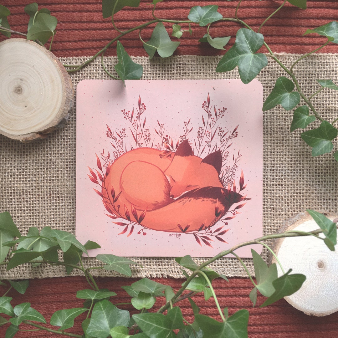 FOX COTTAGECORE Art Print, Cozy, Autumn, Animals, Woods and Fairys - Etsy