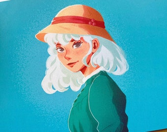 ANIME GIRL Art Print | Sophie, Anime, Japon, Manga, Illustration, Cottagecore Girl