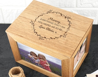 Personnalisé en bois fait main Cadre Photo-Scanner photo-grand-mère et grand-père