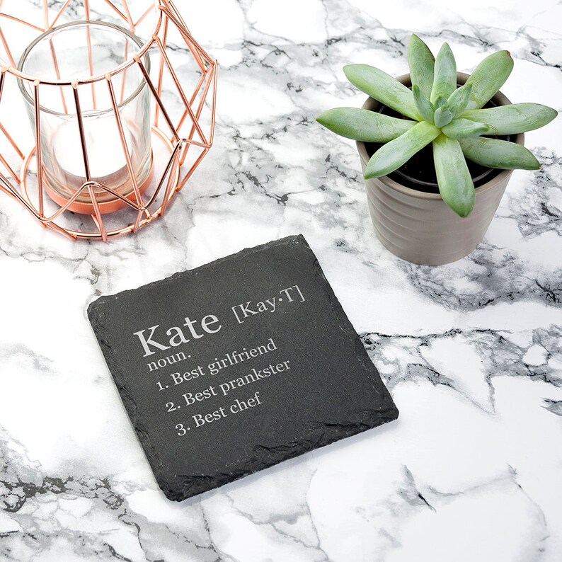 Personalised Engraved definition Of... Black Slate Etsy UK