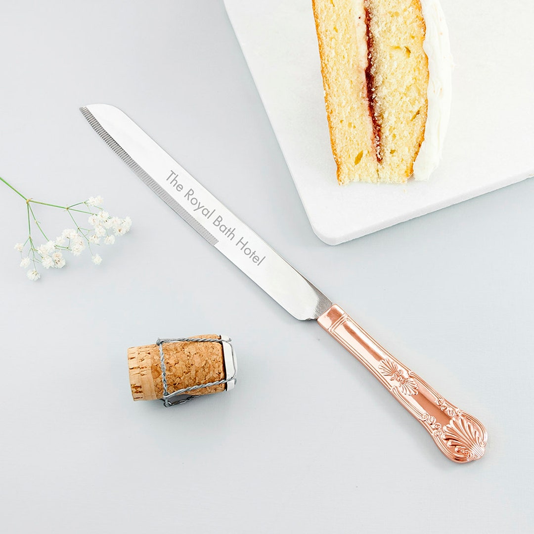 Personalised Engraved Rose Gold Cake Knife in Luxury Gift Box Etsy
