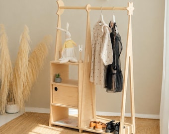 Montessori Toddler Wardrobe, Montessori furniture for kids room