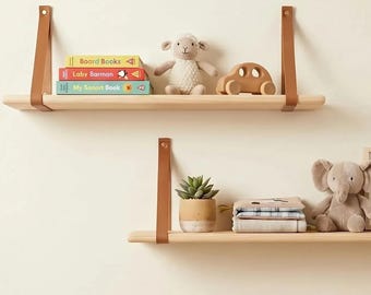 Nursery Shelves Wall Decor, Floating Book Shelves