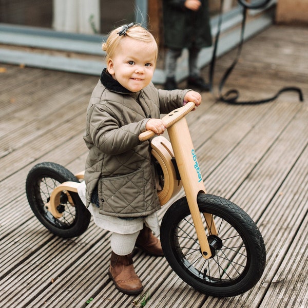 Laufrad aus Holz,  Laufrad ab 1 - 6 Jahre, 12inch, first bike, 12 Zoll, perfekt für das erste Fahrraderlebnis